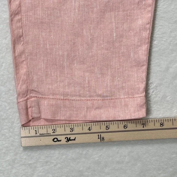 Lou & Grey Crosshatch Soft Stretch Linen Blend Pants Womens M - Picture 11 of 13
